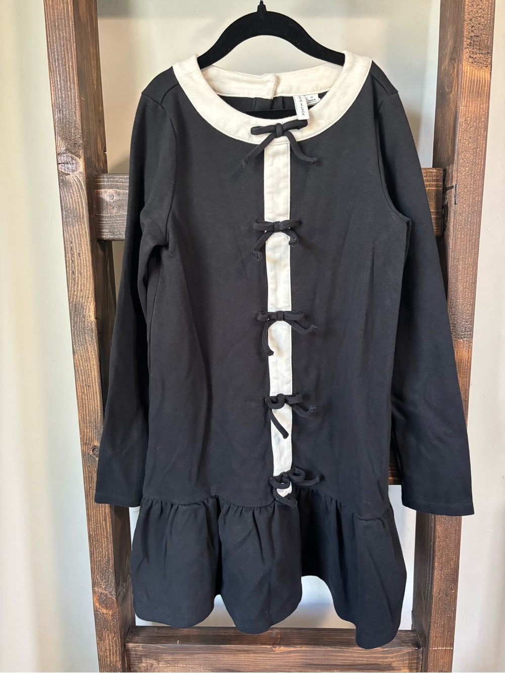 Janie & Jack - Black and Cream Colored Dress - Size 12